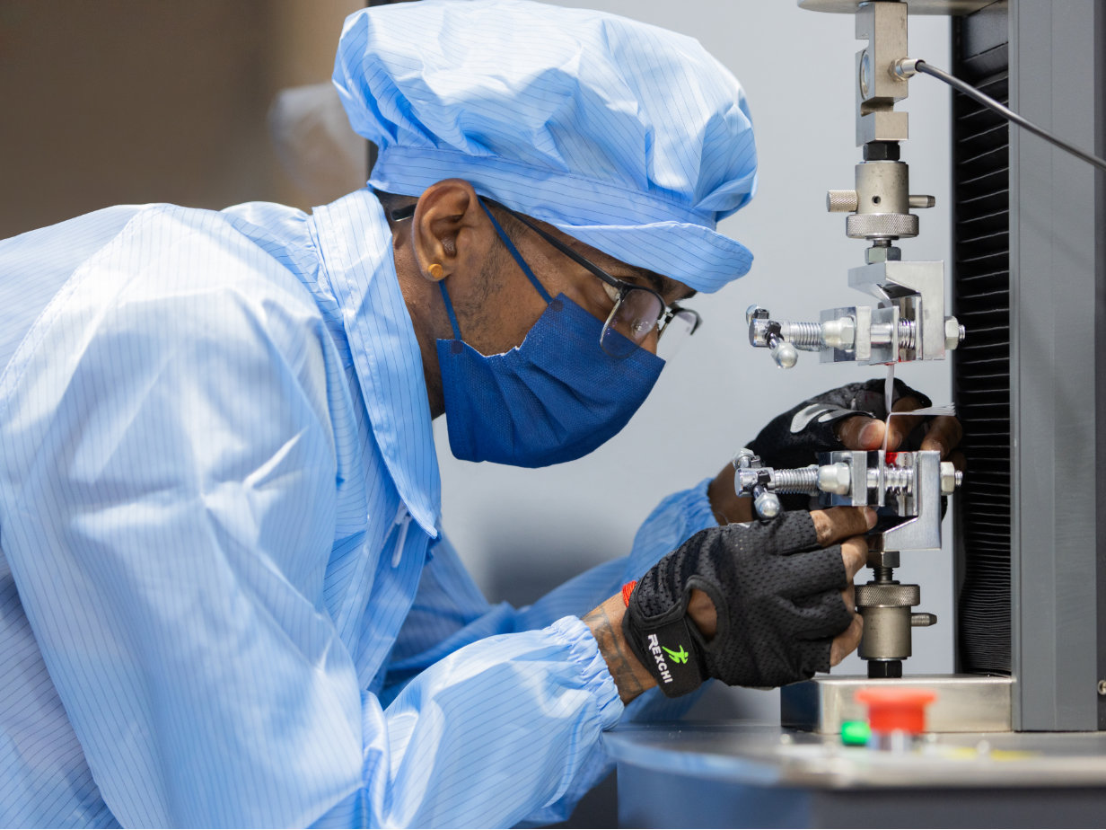Powertex employee in the lab