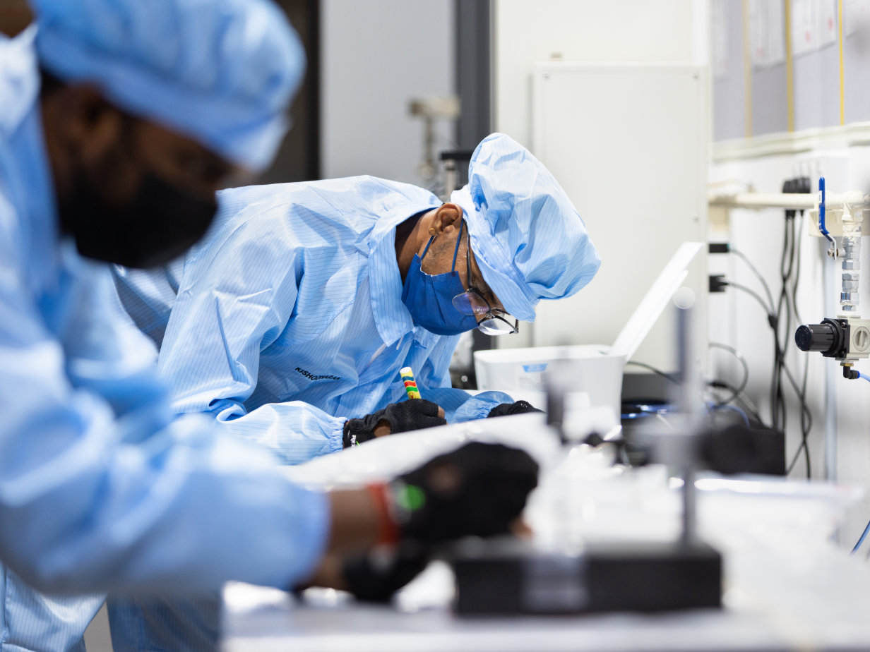 Powertex employees in the lab