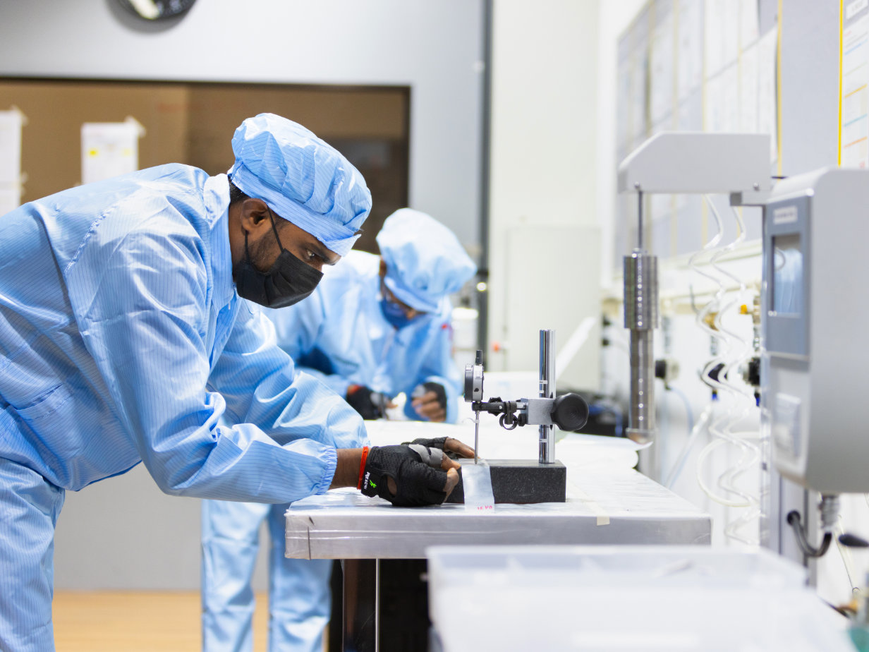 Powertex employee in the lab