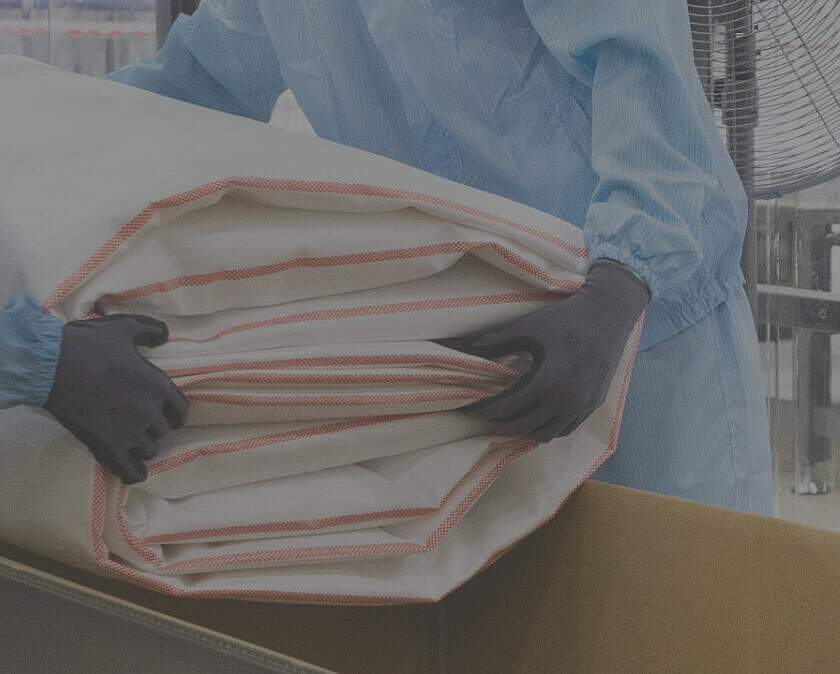 Packing of a flexitank